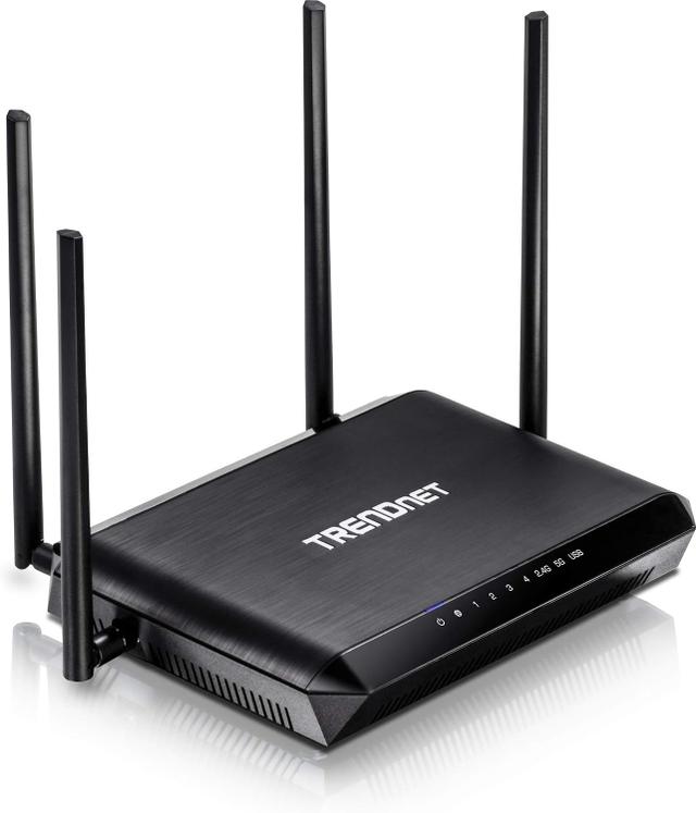 TRENDnet TEW-827DRU AC2600 StreamBoost MU-MIMO WiFi router with four antennas