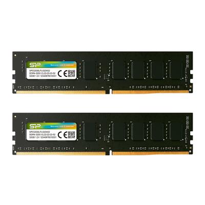 Silicon Power Value Gaming SP016GBLFU266BC2 (16GB 2x8GB Kit/DDR4 2666MHz/CL19/No RGB Black/Non-ECC)