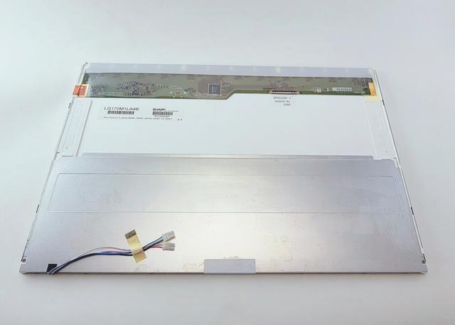 Sharp LQ170M1LA4B 17-inch laptop LCD panel, rear view with label
