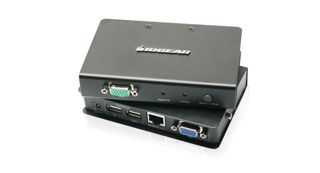 IOGEAR GCE500U USB VGA KVM console extender