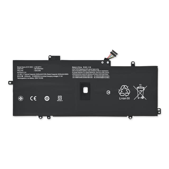 Lenovo L18C4P71 replacement battery for ThinkPad X1 Carbon and X1 Yoga, label view