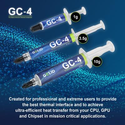 Gelid GC-4 Extreme Thermal Paste (Synthetic/Non-Conductive/Wide-Temp-Range Compound)