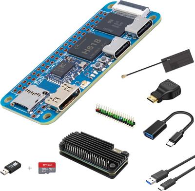 Banana Pi BPI-M4 Zero (Single-Board Computer/Allwinner H618/Quad-Core Cortex-A53 1.5GHz/Up to 2GB LPDDR4/Ultra-Compact WiFi 6 Pico Board)