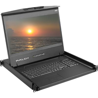 Raloy RK119UHD-4KHDMIKVM (1U Rackmount LCD KVM Console with 8-Port 4K HDMI Switch)