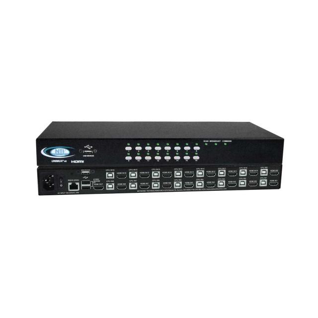NTI UNIMUX-HD4K18GB-24 24-port 4K 18Gbps HDMI USB KVM switch