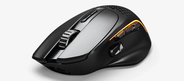 Glorious Model I 2 Wireless ergonomic gaming mouse in matte black with side buttons