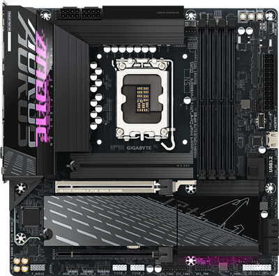 Gigabyte B860M AORUS ELITE WIFI6E (LGA1851/Intel B860/mATX/12+1+2+1 Phase VRM/Thunderbolt/Wi-Fi 6E)