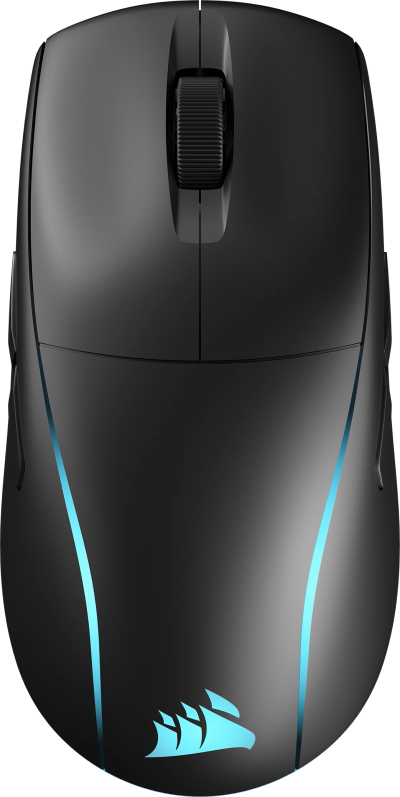 Corsair M75 Wireless (Wireless/Ambidextrous/Symmetrical-ish/89g/Corsair Marksman Optical up to 26,000 DPI/2000Hz/70hr Battery/Optical Switches)