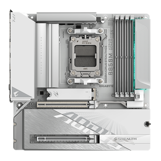 Gigabyte B850M AORUS STEALTH ICE motherboard