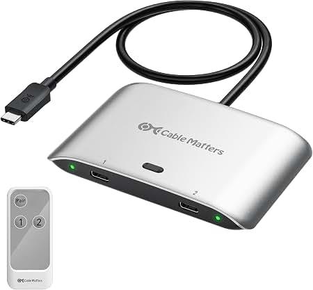 Cable Matters 201343 20Gbps USB-C 3-Port KVM Switch