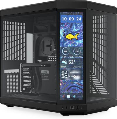 Hyte Y70 Touch (Mid-Tower ATX/Panoramic Glass with Built-In Touchscreen/4x 120mm ARGB Fans Included/Showcase Flagship)