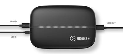 Elgato HD60 S+ (External USB-C / 1080p60 HDR10 Capture / 4K60 HDR10 Passthrough / Instant Gameview / PS5, PS4, Xbox Series X|S)