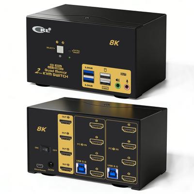 CKL CKL-924HUA-4 (2-Port Quad Monitor HDMI 2.1 KVM Switch / 8K@60Hz or 4K@144Hz / ~$399.00)