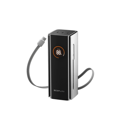 EcoFlow RAPID Pro Power Bank (20,000mAh/4-Port/230W Max Output/100W Built-in Cable)