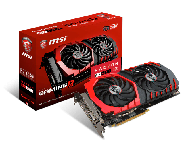 MSI Radeon RX 470 Gaming X 4G graphics card