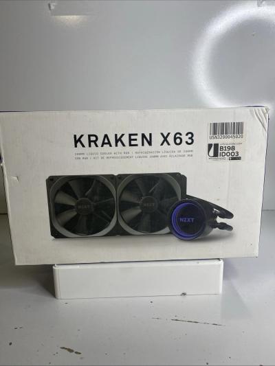 NZXT X63 (280mm AIO Liquid/2x Aer P140 Fans/NZXT CAM Software/Infinity Mirror Pump Cap)