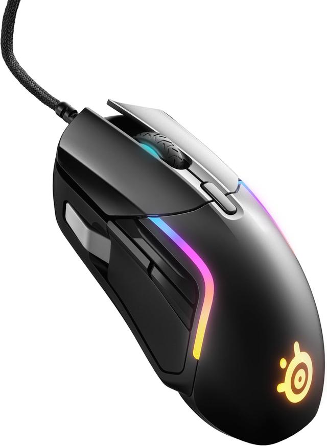 SteelSeries Rival 5 wired gaming mouse with PrismSync RGB lighting