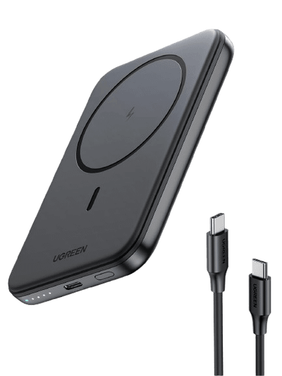 UGREEN 5,000mAh MagSafe-Compatible Power Bank (15W USB-C PD/10N Magnetic Force)