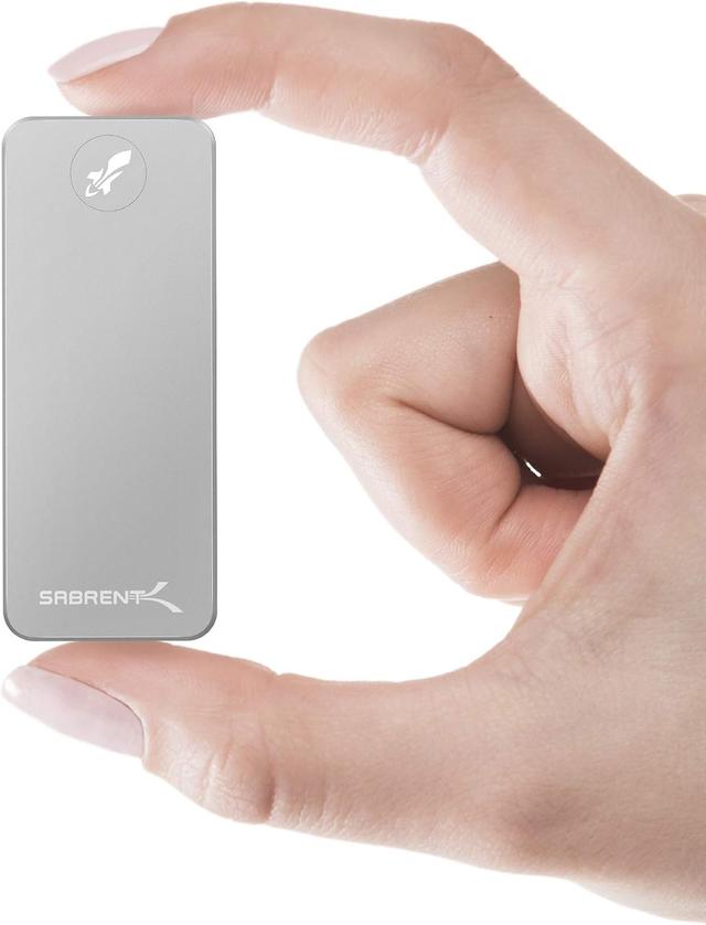 Sabrent Rocket Nano USB 3.2 external aluminium portable SSD in silver