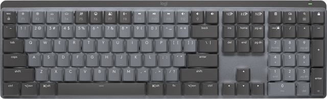 Logitech MX Mechanical full-size wireless keyboard in graphite