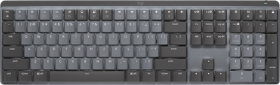 Logitech MX Mechanical (Full-Size or Compact/Tactile Quiet/Bluetooth + Logi Bolt/White LED/Office Productivity)