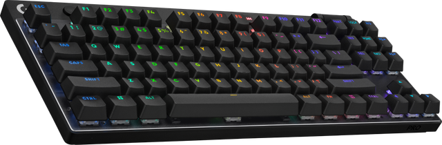Logitech G Pro X TKL Lightspeed wireless gaming keyboard in black with RGB backlighting
