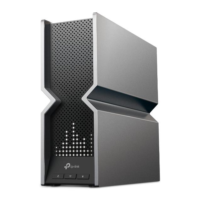 TP-Link Archer BE800 WiFi 7 router with LED screen