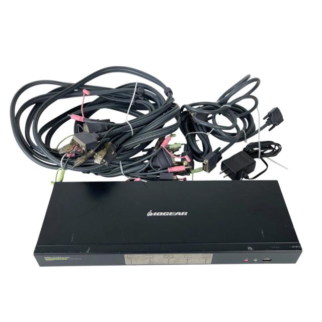 IOGEAR GCS1644 MiniView 4-Port Dual View Dual-Link DVI KVMP Switch with Audio