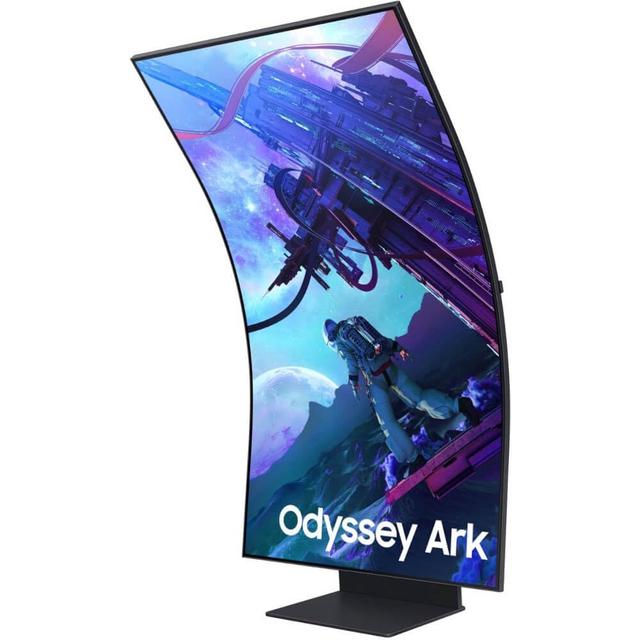 Samsung Odyssey Ark 2nd Gen 55-inch curved 4K monitor in vertical cockpit mode