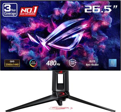 ASUS ROG Swift PG27AQDP (27-Inch QHD QD-OLED/240Hz/0.03ms/99% DCI-P3/True Black 400/DisplayPort 2.1)