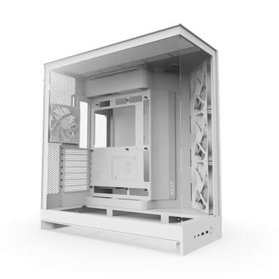 NZXT H9 Flow (Mid-Tower ATX/Dual-Chamber Layout/420mm Radiator Support/Wraparound Tempered Glass)