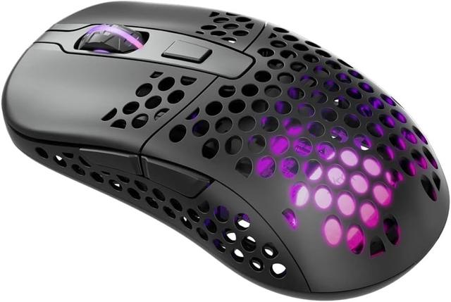 Xtrfy M42 Wireless honeycomb gaming mouse in black with RGB lighting