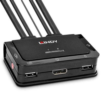 Lindy 2 Port DisplayPort 1.2 USB 2.0 & Audio Cable KVM Switch (DisplayPort / 2 Computers / 4K@60Hz / ~£176)