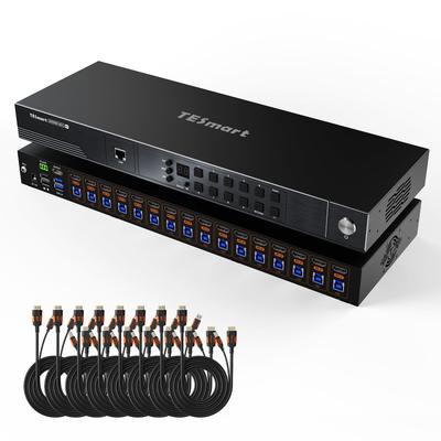 TESmart HKS1601-M24 (16-Port HDMI 2.1 KVM Switch / 8K@60Hz / RS232 + LAN Control / $959)