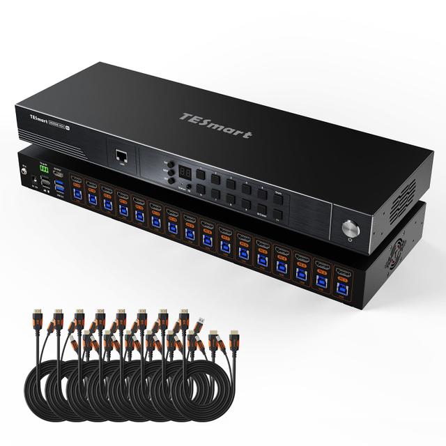 TESmart HKS1601-M24 16-Port 8K60Hz HDMI 2.1 KVM Switch