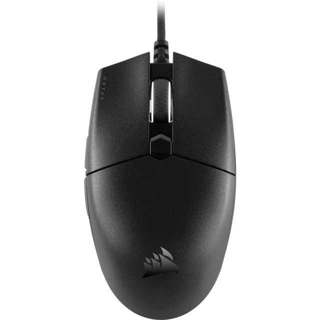 Corsair Katar Pro XT ultra-light wired gaming mouse in black, top-down view