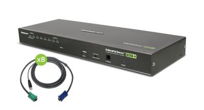 IOGEAR GCS1808KITU 8-Port USB PS/2 Combo VGA KVM Switch with USB KVM Cables