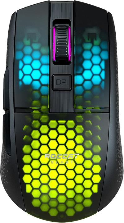 Roccat Burst Pro Air (Wireless/Ambidextrous Symmetrical Honeycomb/75g/Owl-Eye Optical up to 19,000 DPI/1000Hz/100hr Battery/Titan Optical Switches)