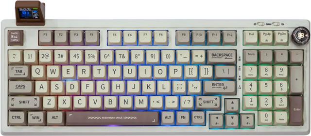 Epomaker RT100 96% mechanical keyboard with LCD smart screen and rotary knob