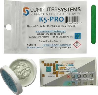 CS Labs K5-Pro (Silicone-Based/Non-Conductive/Viscous Thermal Pad Replacement Putty/5.3 W/mK)