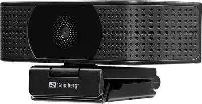 Sandberg USB Webcam Pro Elite 4K UHD (4K30/1080p60/Autofocus/Tripod Included/Streaming and Video Conferencing)
