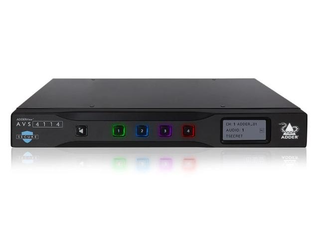 Adder AVS-4114 ADDERView Secure 4 Port DP/HDMI Single Head Switch