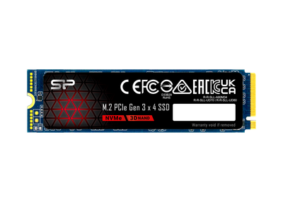Silicon Power P34A80 (PCIe 3.0 NVMe/3,400 MB/s Read/3,000 MB/s Write/Long-Running Gen 3 Value Classic)
