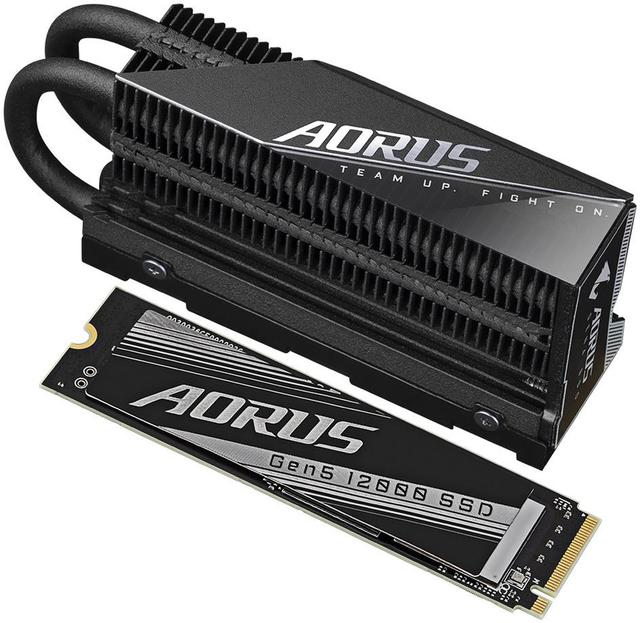 Gigabyte AORUS Gen5 12000 PCIe 5.0 NVMe M.2 SSD with heatsink