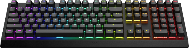 Wooting Two HE analog mechanical keyboard, front view