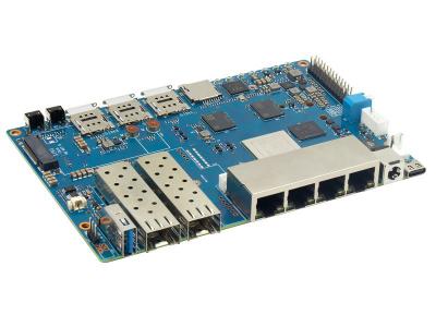 Banana Pi BPI-R4 (Single-Board Computer/MediaTek Filogic 880/Quad-Core Cortex-A73/WiFi 7/10GbE Router Board)