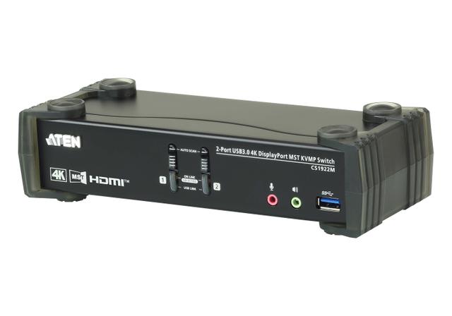 ATEN CS1922M 2-Port USB 3.0 4K DisplayPort MST KVMP Switch