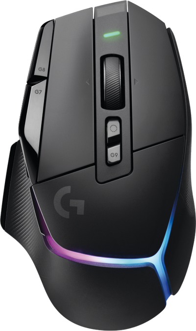 Logitech G502 X Plus (Wireless/Symmetrical-ish/106g/HERO 25K Sensor up to 26,000 DPI/LIGHTFORCE Hybrid Switches/RGB/Up to 130hr Battery)