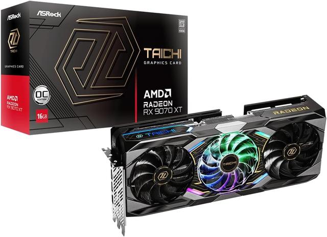 ASRock Taichi Radeon RX 9070 XT graphics card