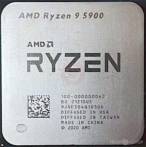 AMD Ryzen 9 5900 CPU chip